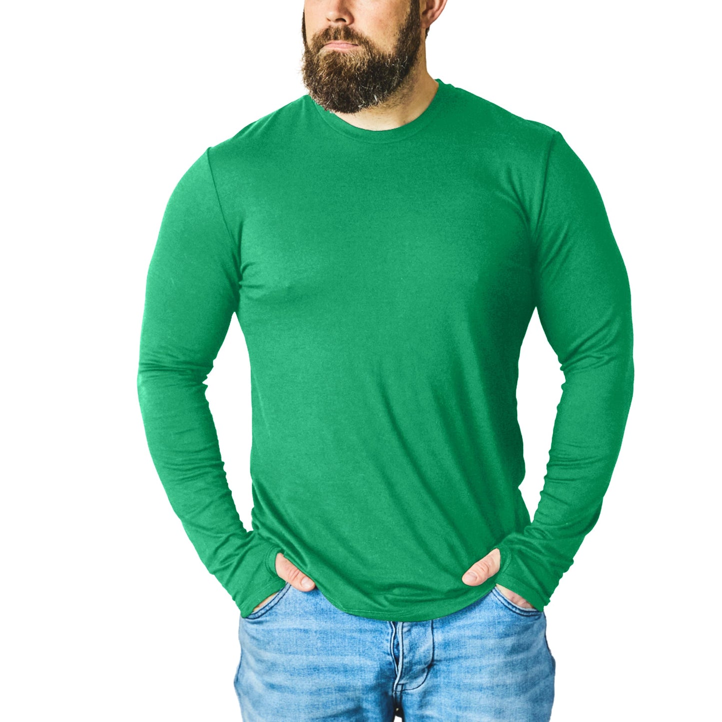 OG Long Sleeve with Thumbloops, Emerald Green