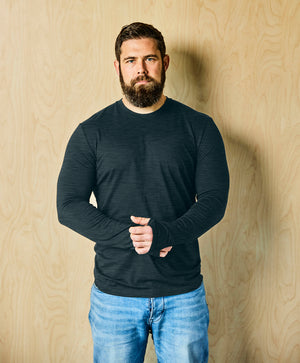 Open image in slideshow, Merino 365 OG Long Sleeve with Thumbloops Top, Blue marle
