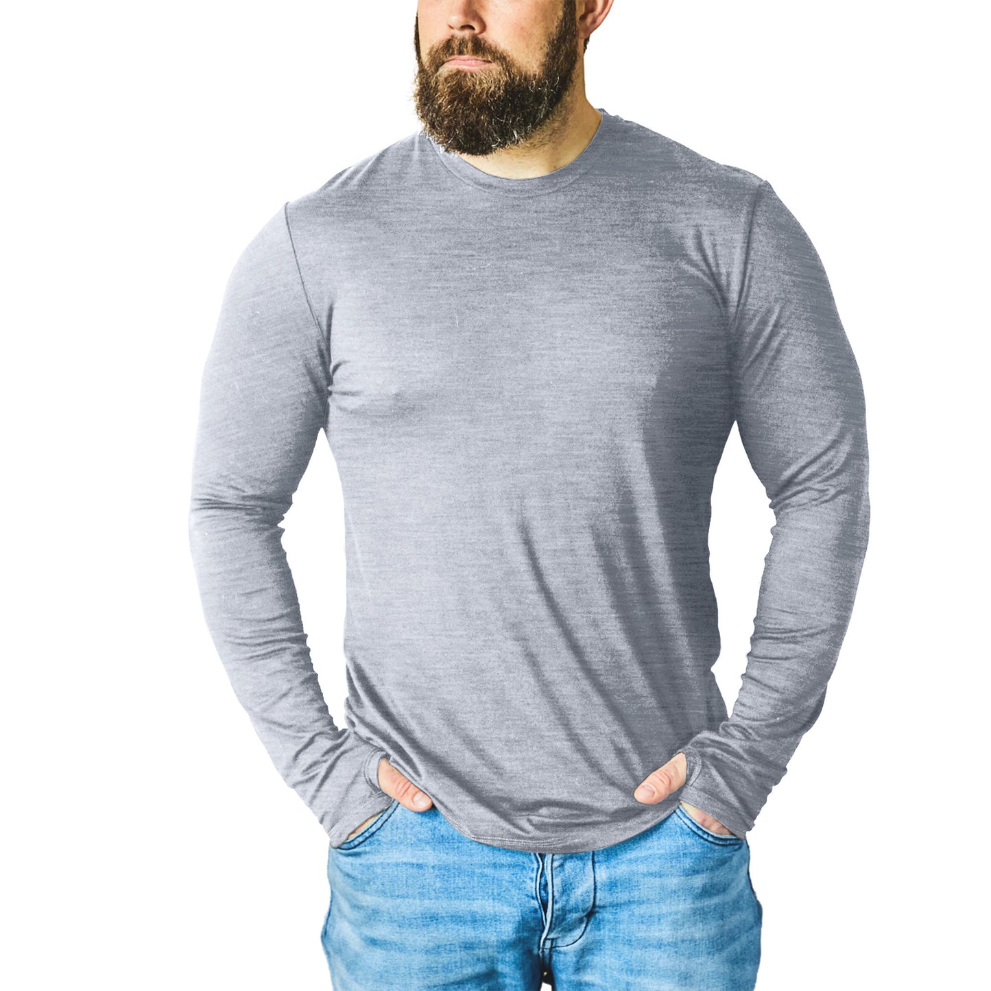 OG Long Sleeve with Thumbloops, Gray