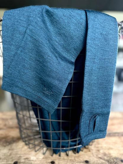 OG Long Sleeve with Thumbloops, Blue Marle