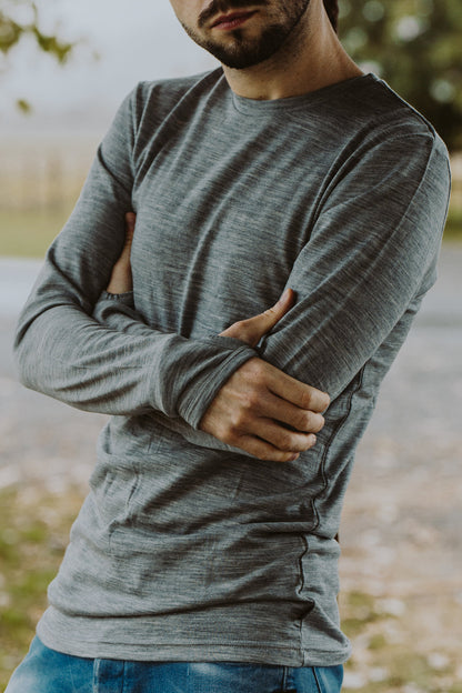 OG Long Sleeve with Thumbloops, Gray