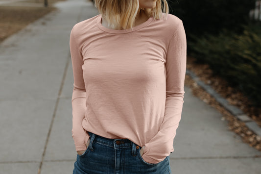 Women's OG Long Sleeve with Thumbloops, Blush