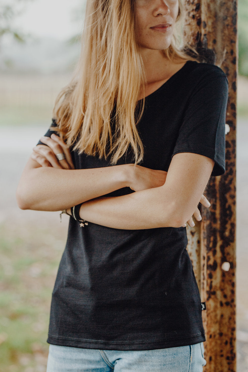 Women's Crew T-Shirt Short Sleeve, Black